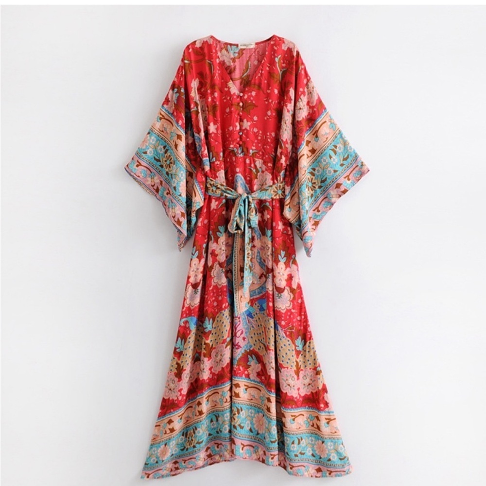 Boho Gypsy dress kimono style - Picture 2 of 5